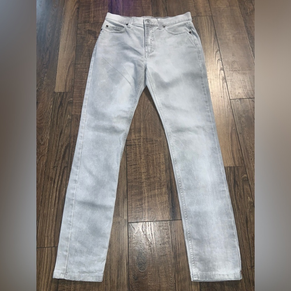 Alexander McQueen gray distressed skinny jeans size 8 women’s $600 designer rare